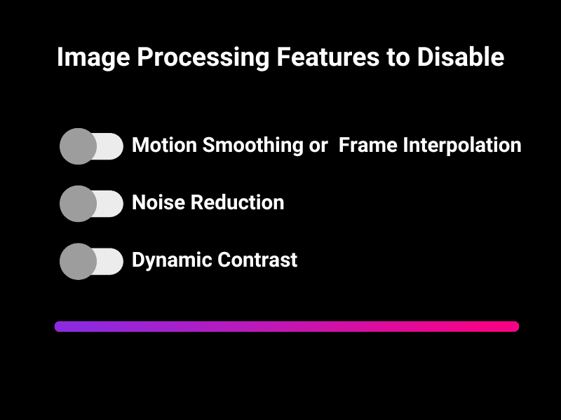 Processing Settings Projectors